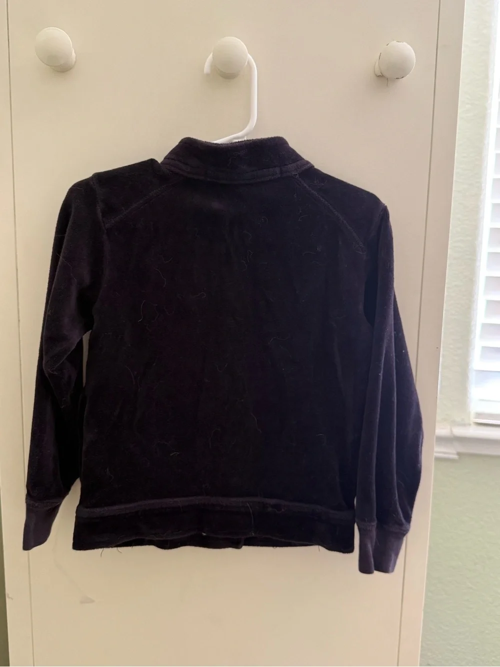 Juicy Couture Black Velvet Zip-Front Kids Jacket